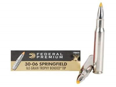 Federal 30-06 Ammunition Vital-Shok P3006TT2 165 Grain Trophy Bonded Top 20 rounds