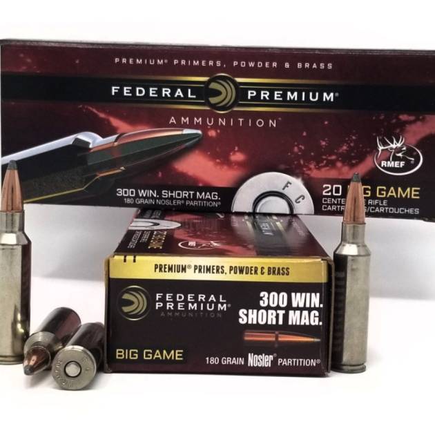 Federal 300 WSM Ammunition P300WSMB 180 Grain Nosler Partition 20 Rounds