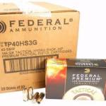 Federal 40 S&W Hydra-Shok Tactical P40HS3G 165 gr JHP 50 rounds