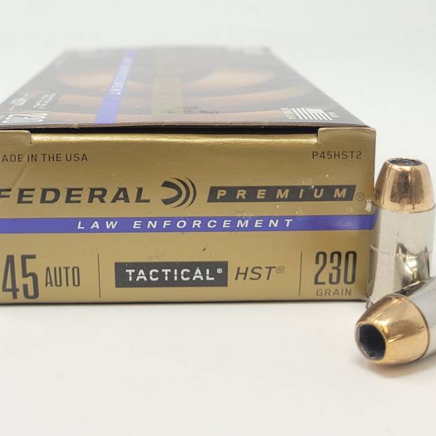Federal 45 Auto HST Tactical P45HST2 230 gr JHP 50 rounds