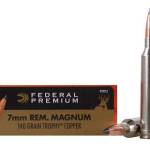Federal 7mm Rem Mag Ammunition Vital-Shok P7RTC2 140 Grain Trophy Copper Tipped Boat Tail Lead-Free 20 rounds