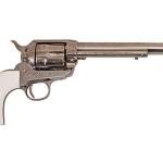 Cimarron Frontier PP405LNI .38 Special/.357 Magnum 7.5" 6 Rounds Laser Engraved Nickel/Ivory Grips