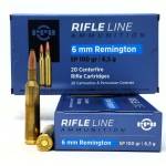 Prvi 6mm Rem Ammunition PP6R 100 Grain Soft Point 20 Rounds