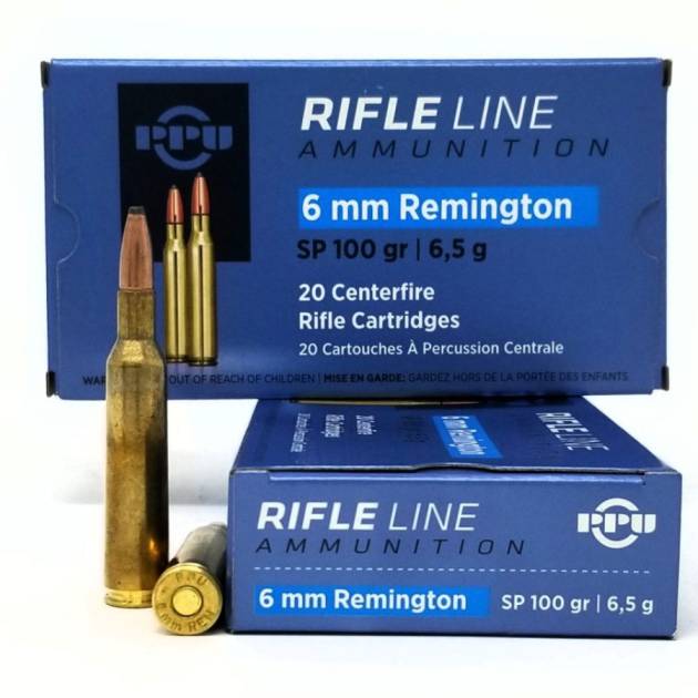 Prvi 6mm Rem Ammunition PP6R 100 Grain Soft Point 20 Rounds