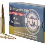 Prvi PPU 6.5x55mm Swedish Mauser Ammunition PPM6 120 Grain Match Hollow Point Boat Tail 20 Rounds