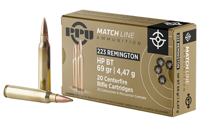 PPU .223 REM MATCH 69GR HPBT 20/1000
