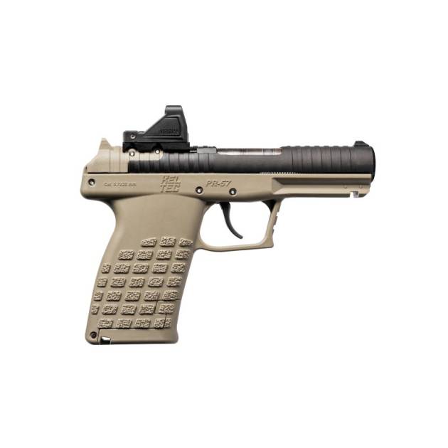 Keltec PR-5.7 5.7X28 semi-auto handgun in tan with RFX11