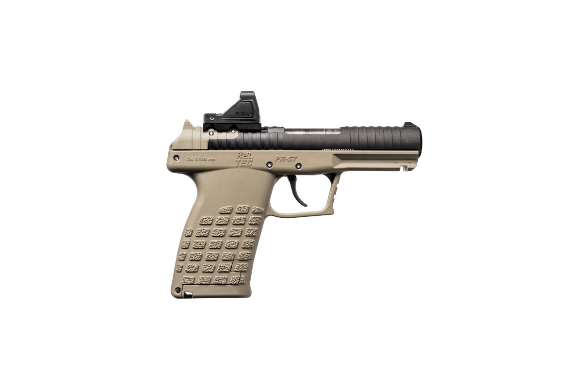 Keltec PR-5.7 5.7X28 semi-auto handgun in tan with RFX11