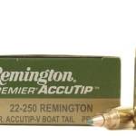 Remington 22-250 Ammunition Premier PRA2250RB 50 Grain Accutip 20 rounds