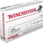 Winchester 25 Auto Q4203 50 gr FMJ 50 rounds