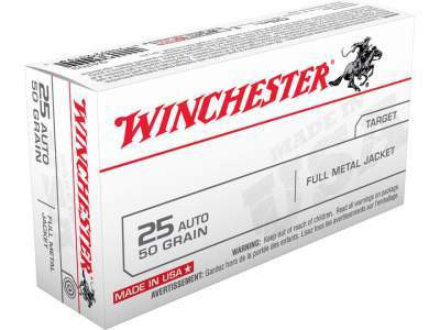 Winchester 25 Auto Q4203 50 gr FMJ 50 rounds