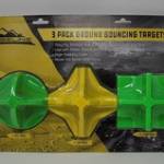 Ridgeline 3 Pack Ground Bouncing Targets RL10326 Ball Star and Cube Target Green/Yellow