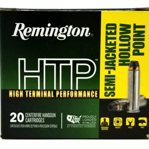 Remington 357 Mag Ammunition HTP High Terminal Performance RTP357M10A 180 Grain Semi-Jacketed Hollow Point 20 Rounds