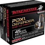 Winchester 45 ACP Supreme Elite PDX S45PDB 230 gr Bonded JHP 20 rounds