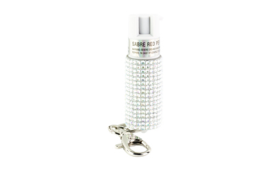 SABRE JEWELED SPRAY W/KEY RING SLV