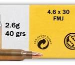 Sellier & Bellot 4.6x30mm Ammunition SB46A 40 Grain Full Metal Jacket 40 Rounds
