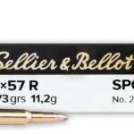 Sellier & Bellot 7mm x 57 Rimmed Ammunition SB757RA 173 Grain Soft Point Cutting Edge 20 Rounds
