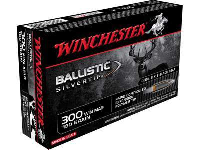 Winchester 300 Win Mag Supreme SBST300 180 gr Ballistic Silver Tip 20 rounds