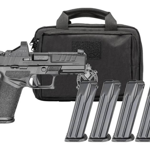 Springfield Armory Echelon 4.0 FC 9mm pistol with 4-inch black barrel and optic
