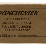Winchester 38 Special Ammunition Service Grade SG38W 130 Grain Full Metal Jacket 50 Rounds