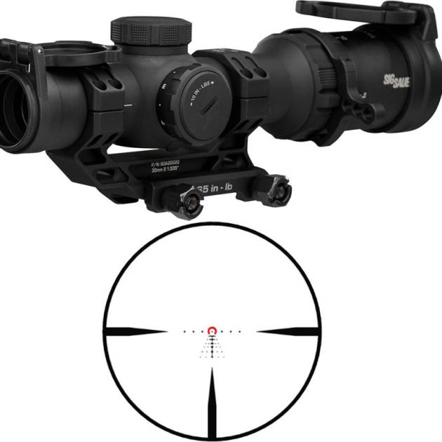 Sig Sauer Tango-MSR Compact 1-6x24mm illuminated BDC-6 scope with mount