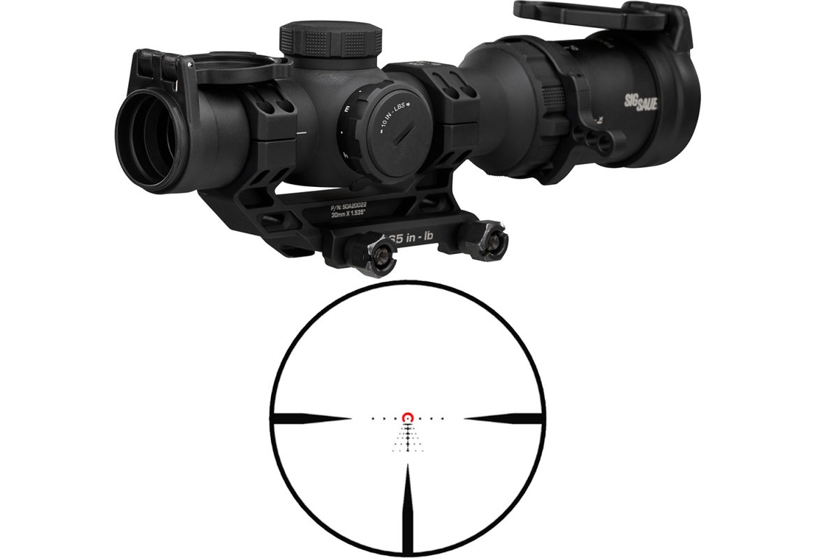 Sig Sauer Tango-MSR Compact 1-6x24mm illuminated BDC-6 scope with mount