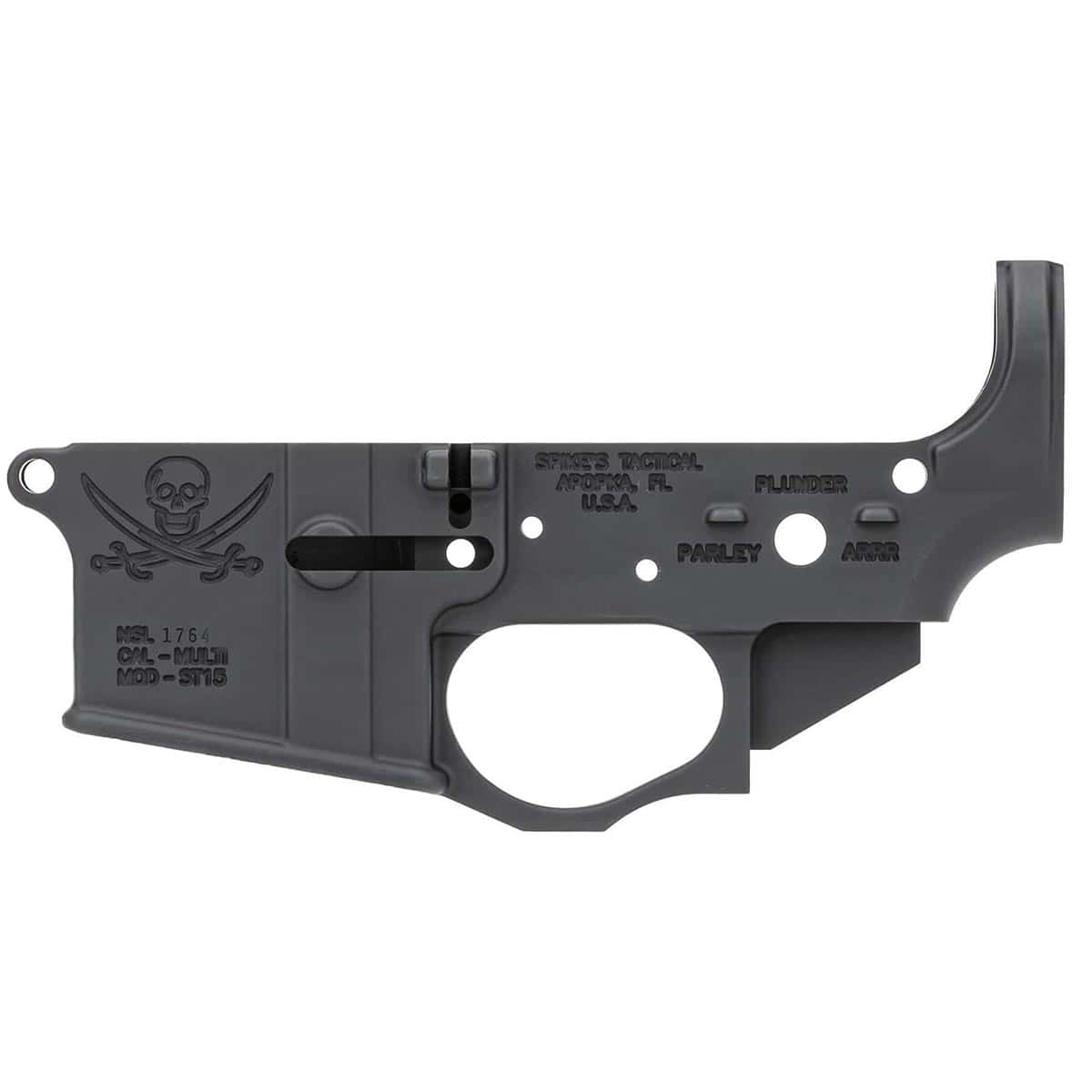 Spikes Tactical STLS016 Calico Jack stripped AR-15 lower receiver in black