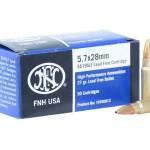 FNH USA 5.7x28mm Ammunition SS195LF 27 gr Lead Free Jacketed Hollow Point 50 rounds