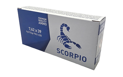 SCORPIO AMMO 762X39 124G FMJ 20/800