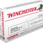 Winchester 223 Rem Ammunition USA223R3 62 Grain Full Metal Jacket 20 Rounds