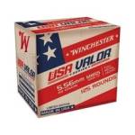 Winchester USA Valor Series 5.56x45mm M855 Ammunition USA855125 62 Grain Full Metal Jacket Green Tip 125 Rounds