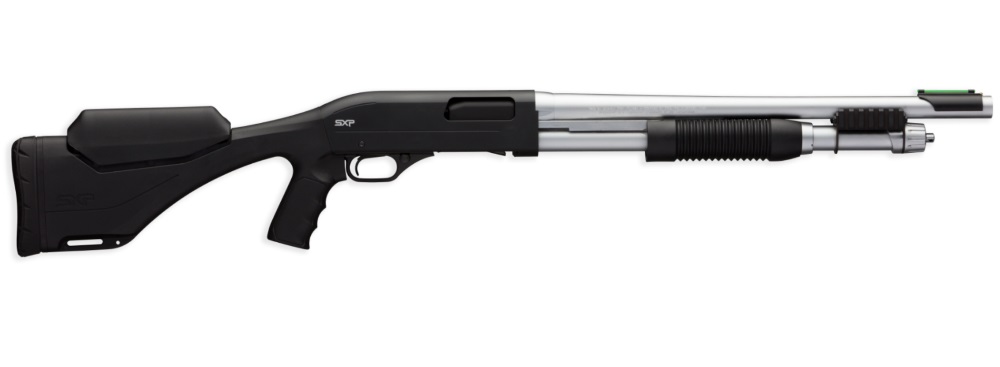 Winchester SXP Shadow Marine Defender pump shotgun with 18-inch matte chrome barrel
