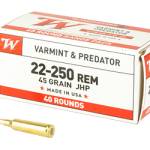 WIN USA 22-250 REM 45GR JHP 40/400