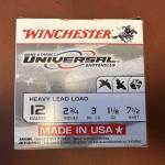 Winchester Universal Game & Target 12 Ga Heavy Lead Load | 2-3/4" | 7.5 shot | 25 Rds