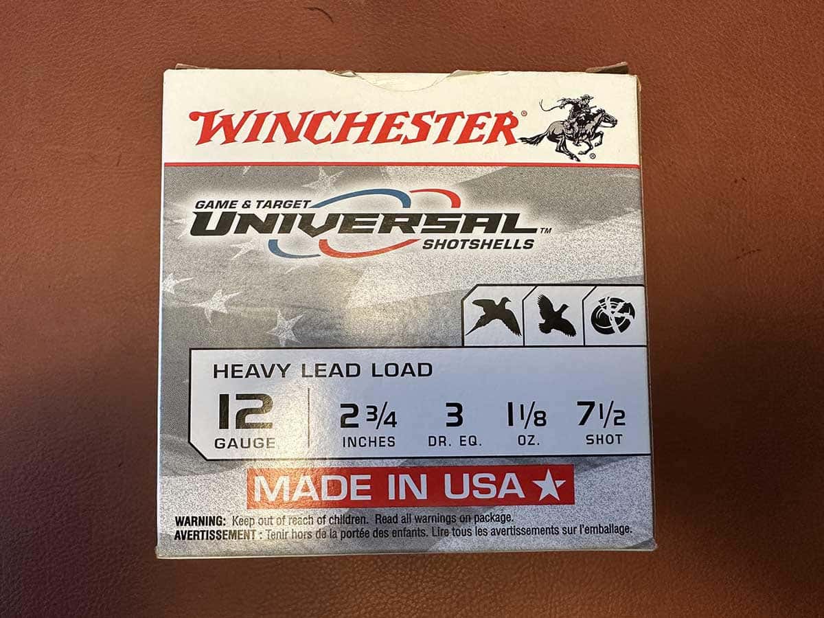 Winchester Universal Game & Target 12 Ga Heavy Lead Load | 2-3/4" | 7.5 shot | 25 Rds