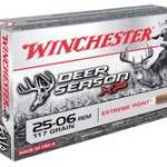 Winchester 25-06 Rem Ammunition Deer Season XP X2506DS 117 Grain Extreme Point 20 Rounds
