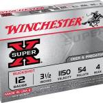 Winchester 12 Gauge Ammunition XB12L4 3-1/2" Buffered #4 Buckshot 54 Pellets 5 rounds