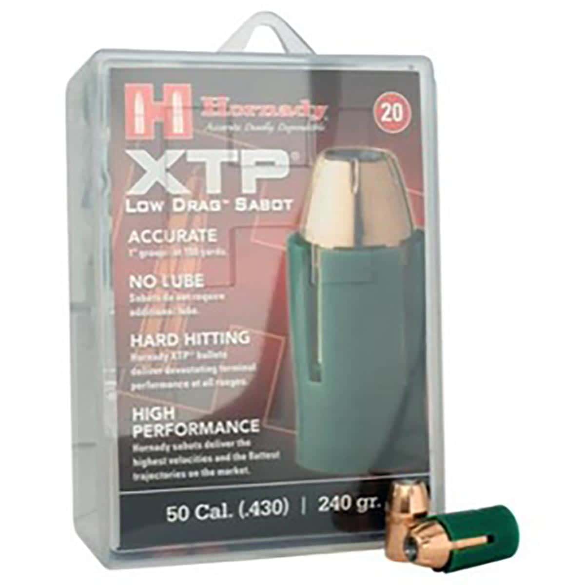 Hornady #6720 XTP Sabot 50 Cal Hollow Point | 240 GR | 20 Rds