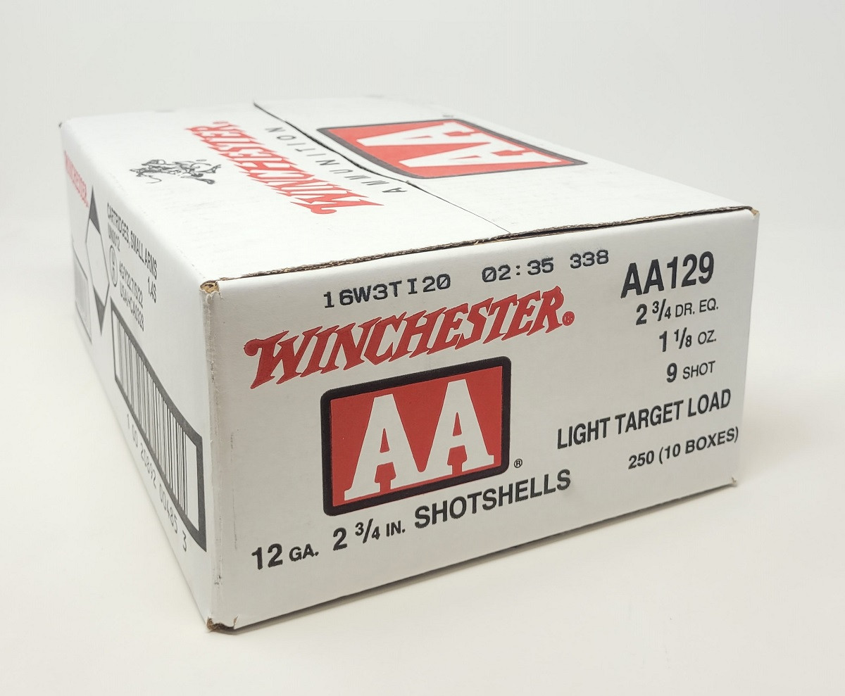 Winchester 12 Gauge Ammunition AA Light Target AA129 2-3/4" 1-1/8oz #9 250 rounds