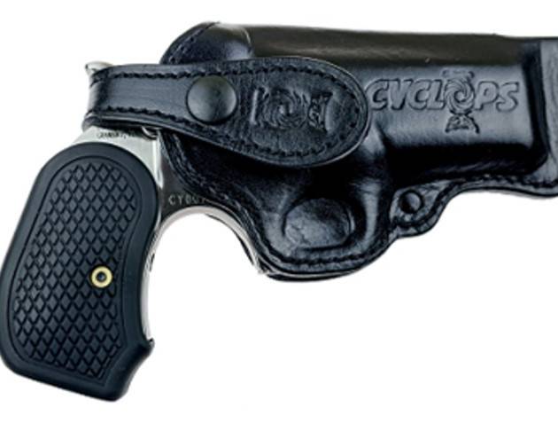 Bond Arms BACYP-45-70 Cyclops .45-70 Satin Package W/ Leather Holster 4.25" Single Shot Stainless/Black B6 Resin Grips