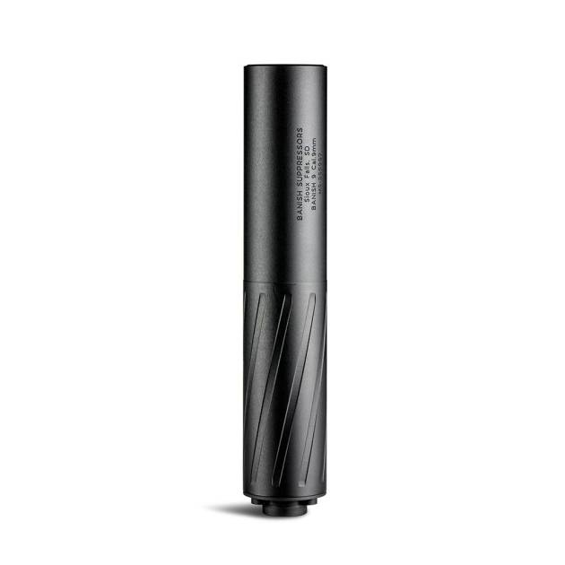 Banish 9 multi-caliber titanium suppressor with black finish