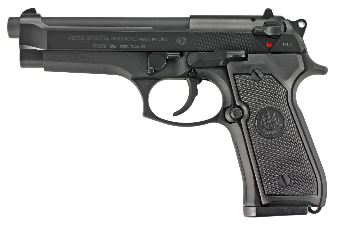 Beretta 92FS 9mm black semi-automatic pistol with 4.9-inch barrel