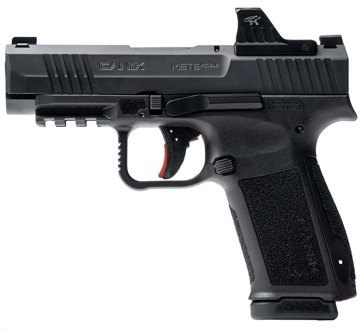 Canik METE MC9LS 9mm black pistol with MeCanik MO1 optic