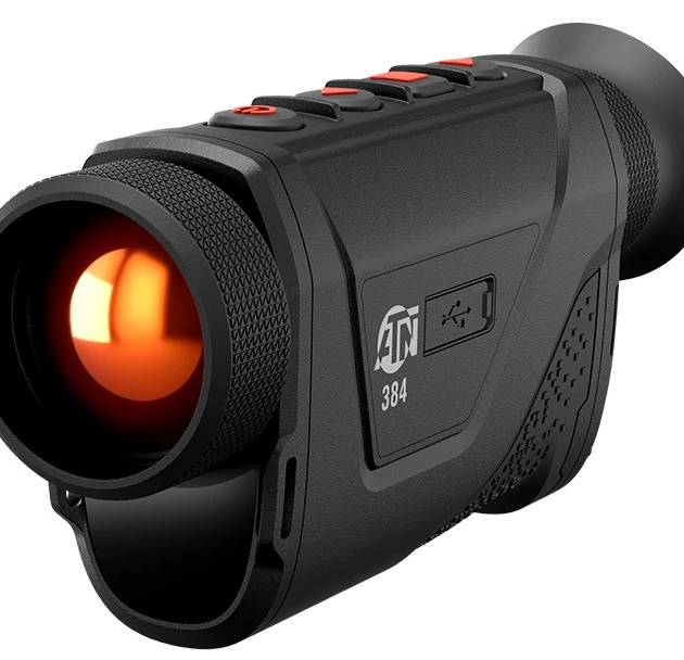 ATN BlazeHunter thermal monocular with 4-32x magnification and built-in laser rangefinder