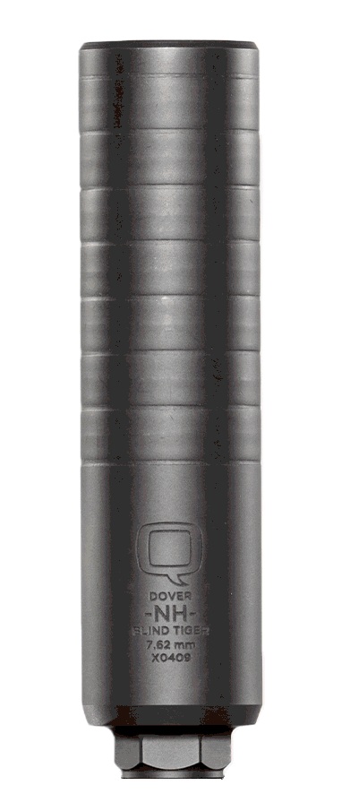 Q LLC Blind Tiger 7.62mm stainless steel suppressor with Melonite finish