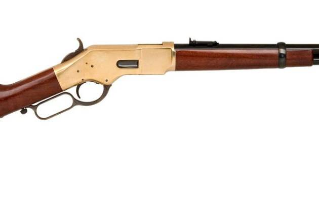 Cimarron CA218AS1 1866 Yellowboy Carbine With Saddle Ring .44 Special, 19" Round Barrel Walnut/Brass/Blued