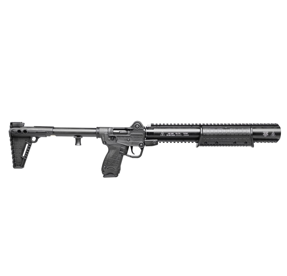 KelTec SUB2000 CQB 9mm integrally suppressed folding rifle