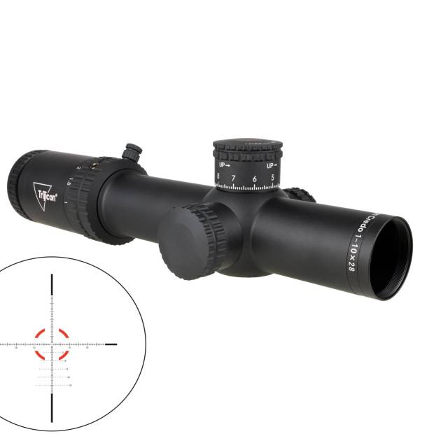 TRIJICON CREDO 1-10X28 BLK MRAD FFP ILL