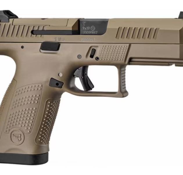 CZ-USA P-10 C 9mm optic-ready pistol with Flat Dark Earth polymer frame