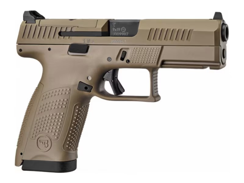 CZ-USA P-10 C 9mm optic-ready pistol with Flat Dark Earth polymer frame